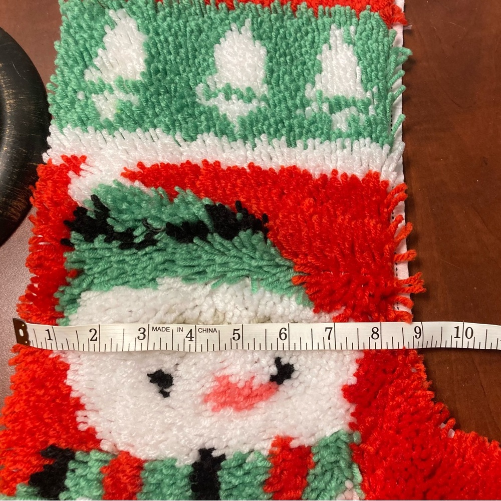 Handmade festive snowman Christmas stocking size large - Picture 3 of 5